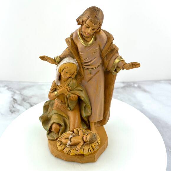 Fontanini Jesus, Mary and Joseph Figurine by Roman Fontanini Heirloom Nativity - Picture 1 of 11